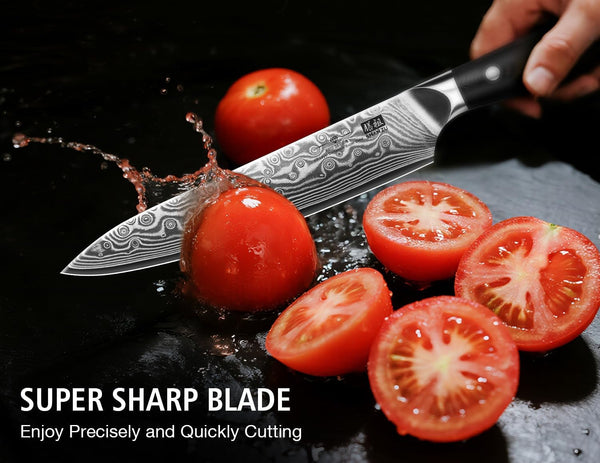 Damascus Chef Knife,Utility Knife 6 in Japanese Steel Kitchen Knife3