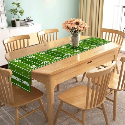 American Football Court Table Runner Touch down Football Birthday Party Decoration Boy Sport Farmhouse Home Dining Room Kitchen Table Decor (13" X 72")5