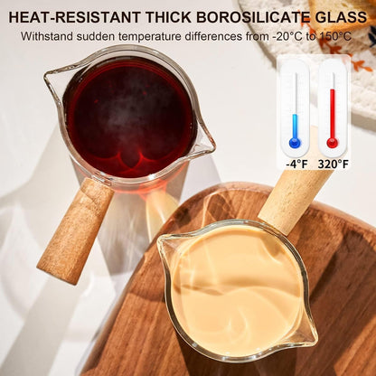 Espresso Measuring Cup with Handle, 3.5 Oz Double-Spout Glass5