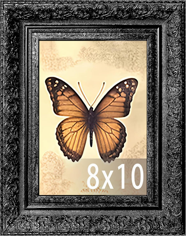 Vintage Picture Frame, Decorative Wall Hanging and Tabletop Display Photo Frame (Black, 8X10)1