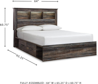 Signature Design by Ashley Queen Bookcase Bed with 4 Storage Drawers3