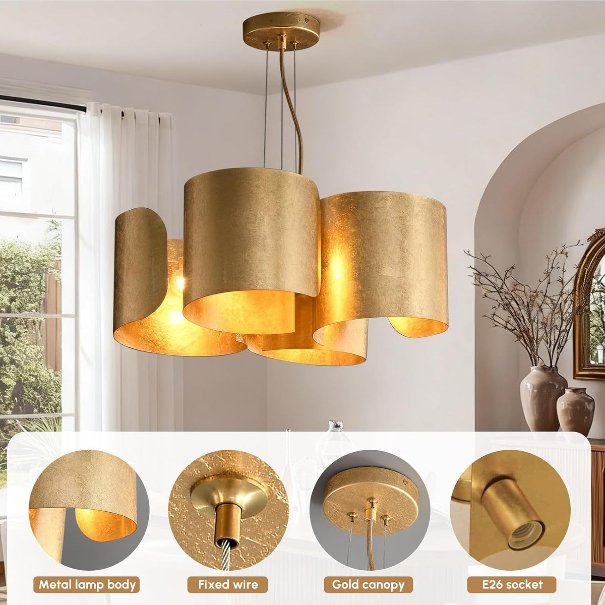 gold-drum-chandelier-4-light-glam-lighting-fixture-unique-scrolled-shape-pendant-light-adjustable-hanging-dining-room-light-fixture