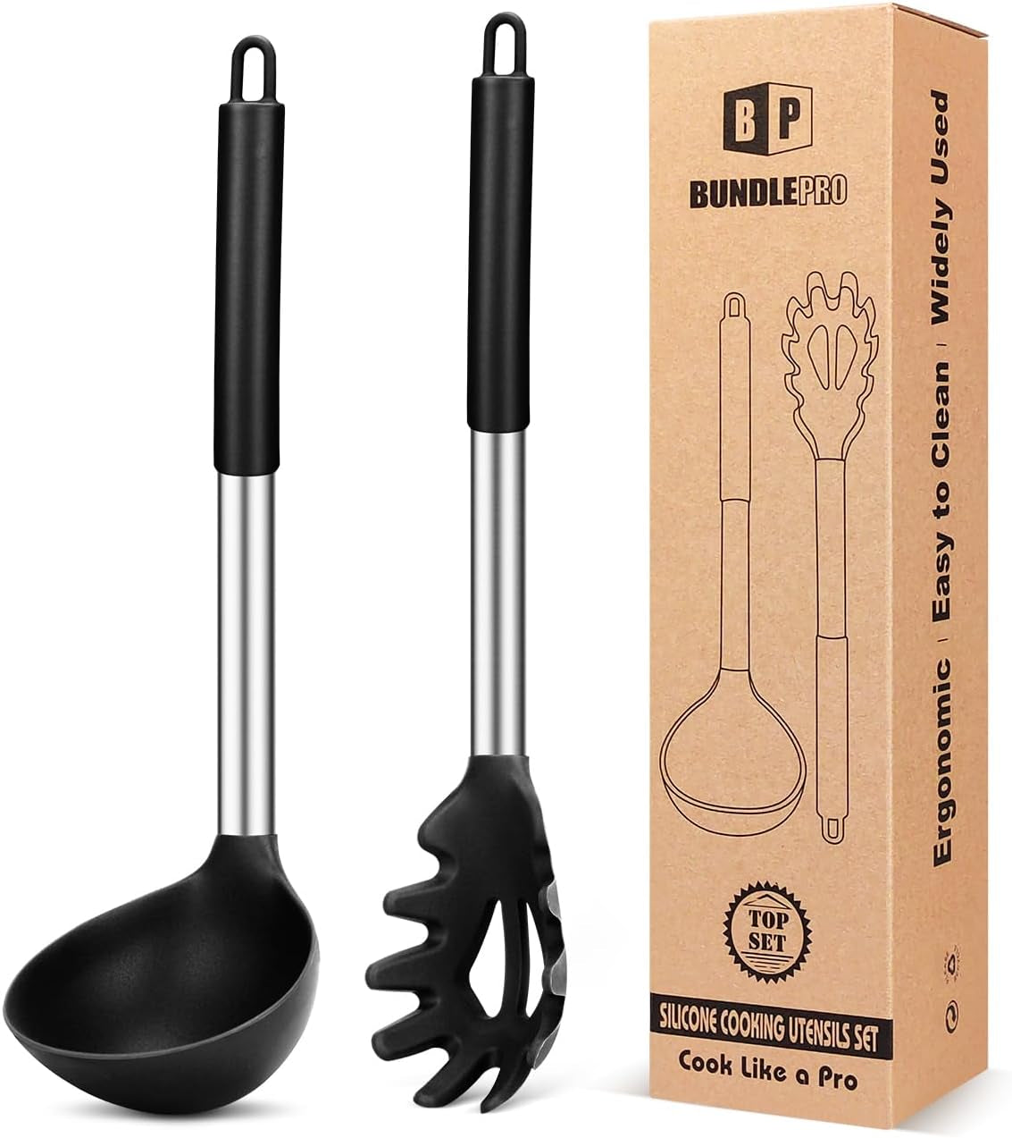 silicone-pasta-fork-and-soup-ladle-spoon-set-2-pack-black