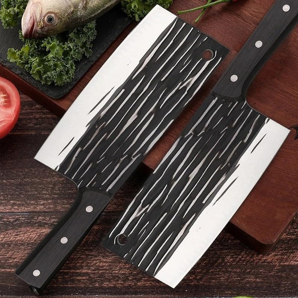 Meat Cleaver, 7.5 Inch Kitchen Cleaver Chopping Slicing Dual-Purpose Forged Knife Chinese Cooking Knife with Wood Handle Meat Fish Cutting Tools5