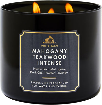 3-Wick Candle, Mahogany Teakwood Intense, Soy Wax Blend1