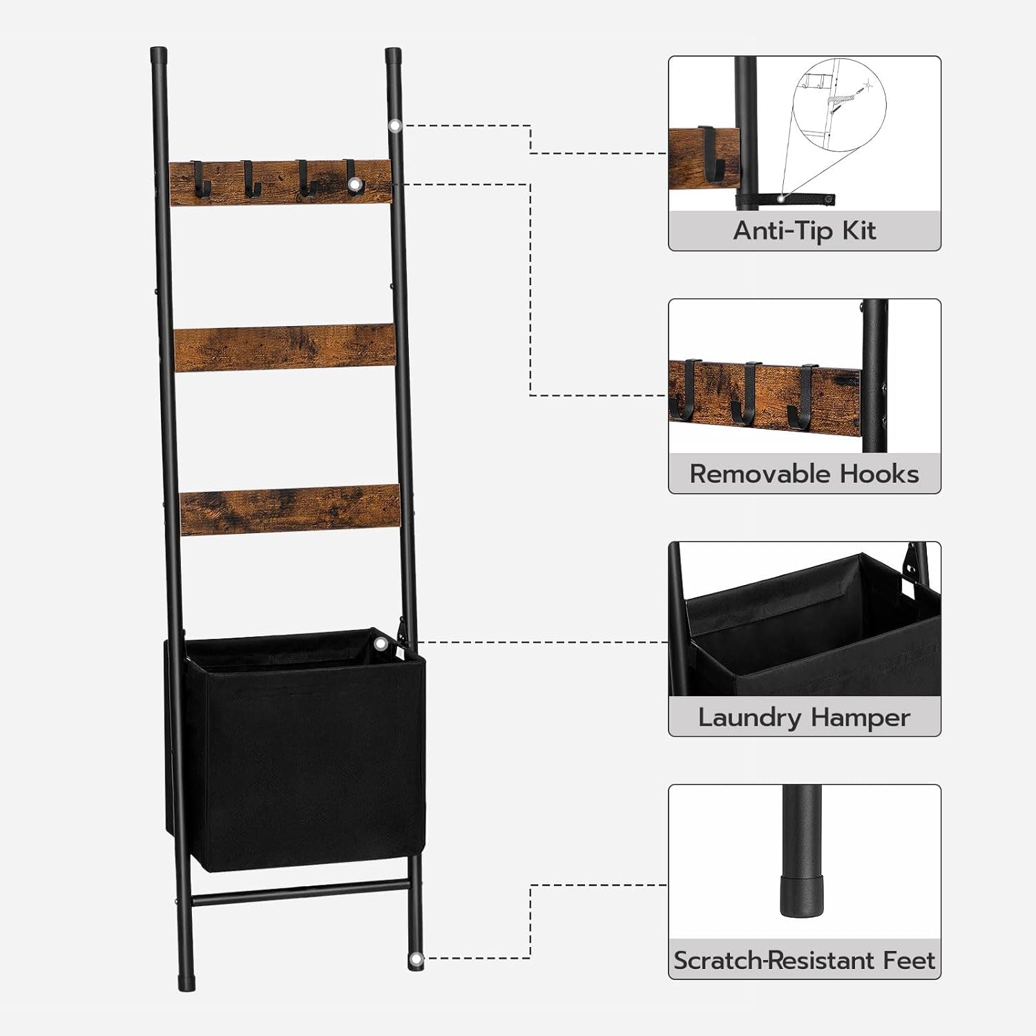 blanket-ladder-with-basket-17-3-l-x-63-4-h-towel-rack-with-hooks-blanket-holder-rack-decorative-ladder-shelf-drying-and-display-rack-for-bathroom-living-room-rustic-brown-bf31cj01