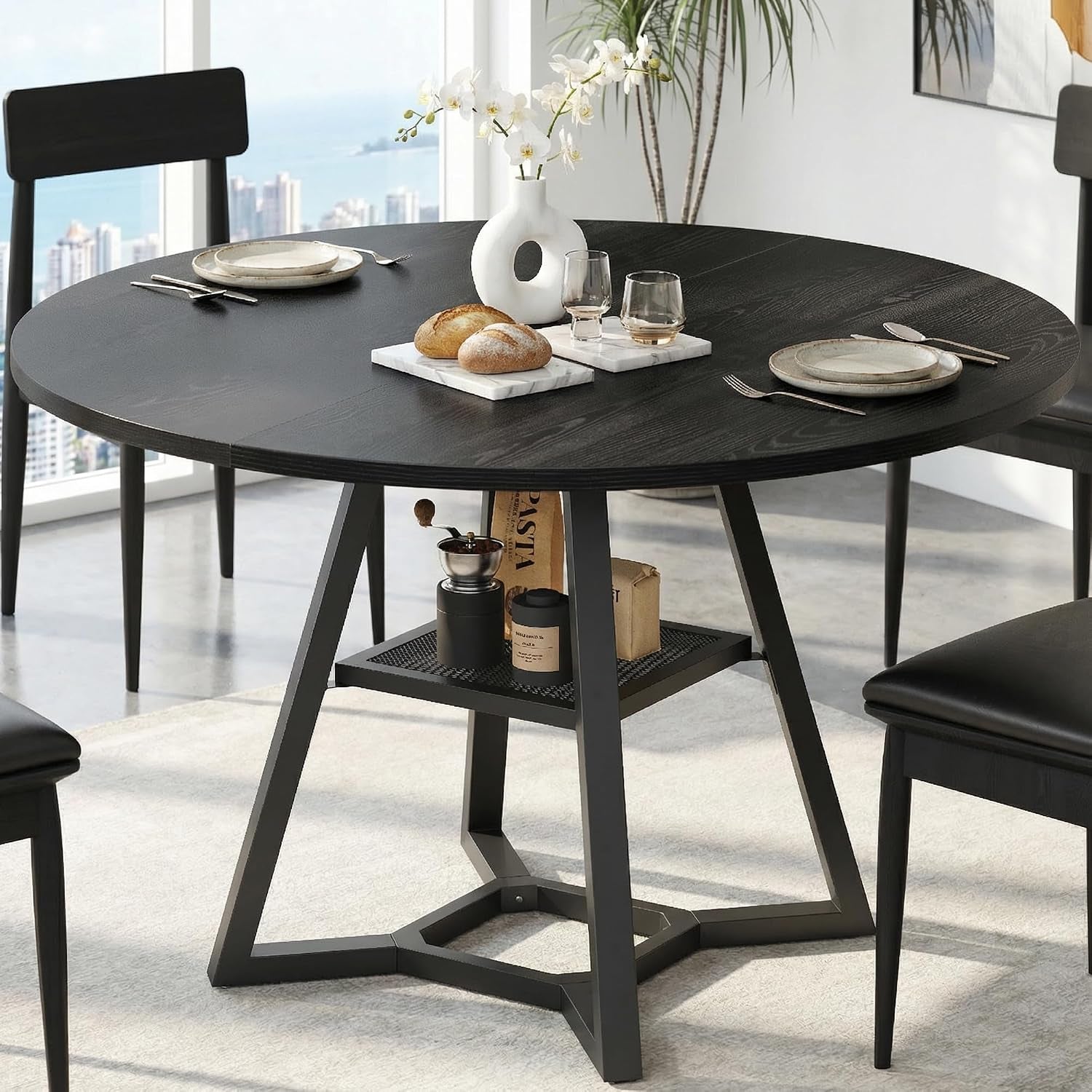 round-dining-table-for-4-6-with-storage-shelf-kitchen-dining-room-circle-pedestal-table-heavy-duty-metal-frame-wood-top