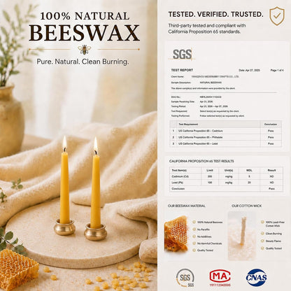 20 Minute Beeswax Meditation Candles, 3.15 Inch Mini Candles3