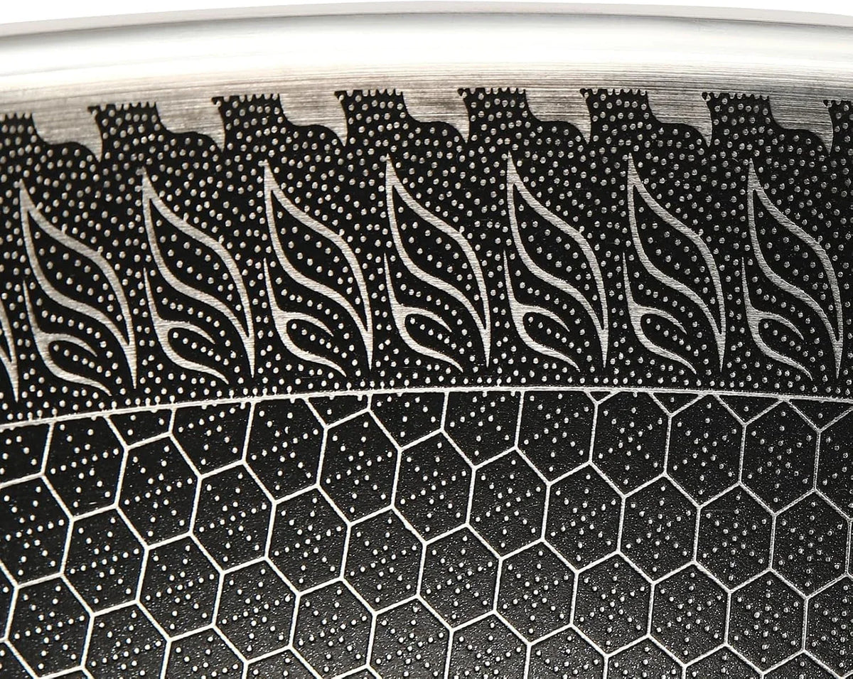 stainless-steel-wok-pan-stir-fry-wok-non-stick-frying-pan-honeycomb-skillet-with-handle-lid-for-gas-stove-induction-cooker-ceramic-stove-silver-black-13in-with-steamer-basket