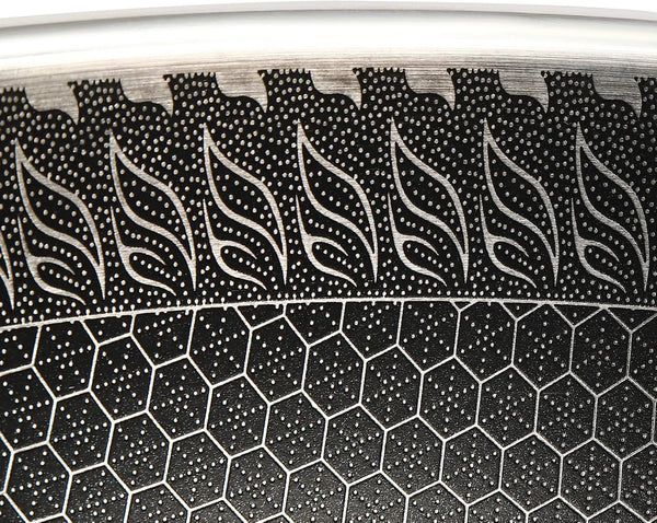 Stainless Steel Wok Pan Stir-Fry Wok Non Stick Frying Pan Honeycomb Skillet with Handle Lid for Gas Stove, Induction Cooker Ceramic Stove, Silver Black (13In-With Steamer Basket)6