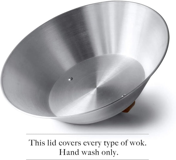 Aluminum Wok Dome Cover for 14" Hand Hammered Wok, 13 Inch Flat Wok Lid3