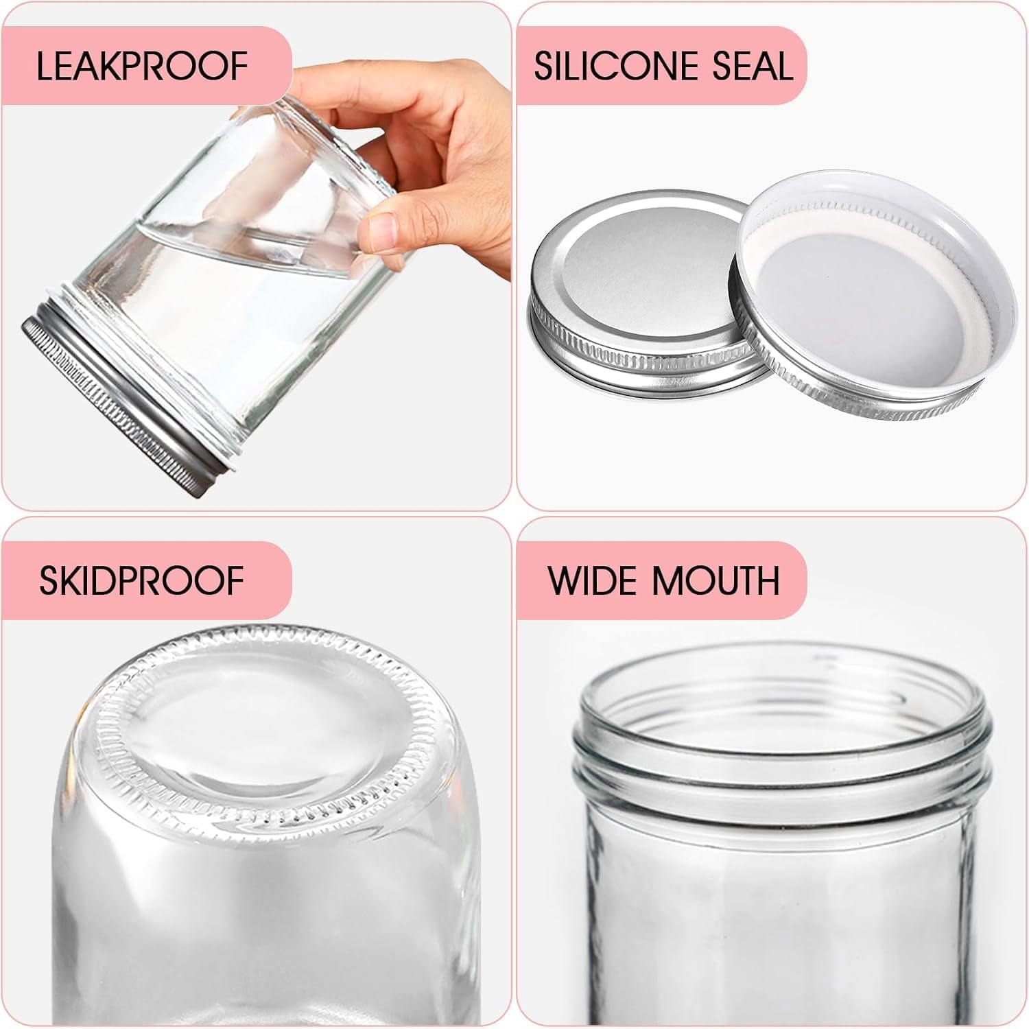 2-pack-wide-mouth-mason-jars-16oz-airtight-glass-canning-jars-for-food-storage-meal-prep-overnight-oats-pickling-salad-wedding-favors-leak-proof-lids