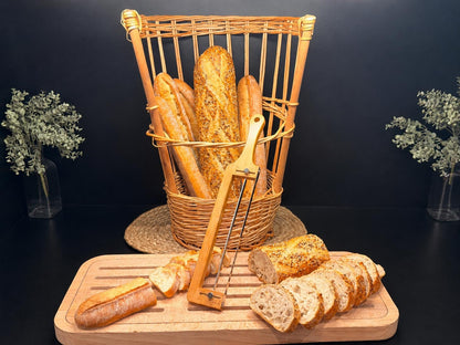 Premium Adjustable Bread Slicer Knife with Guide for Even Slices Perfect for Sourdough, Homemade Loaves Durable Artisan Bread Cutting Tool Essential Kitchen Gadget for Bakers and Home Chefs2