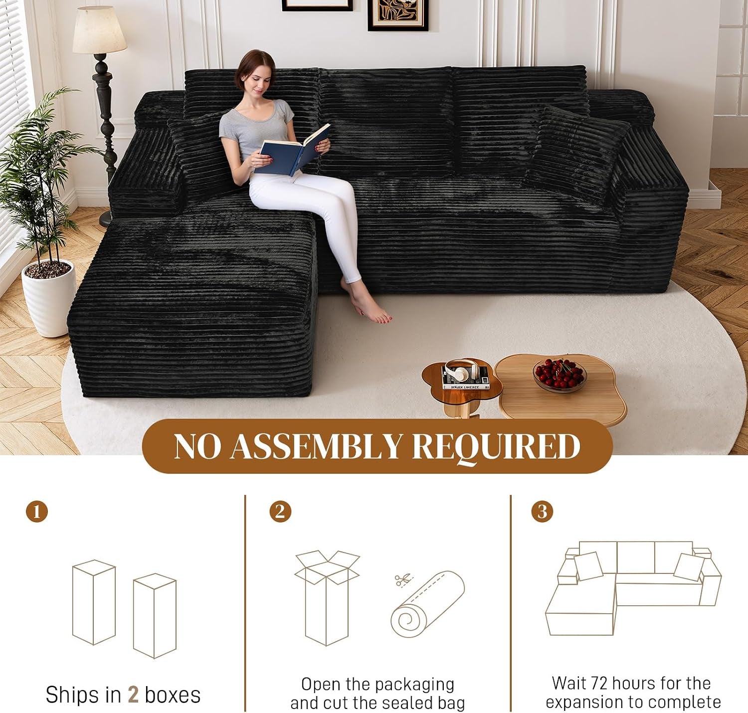 108-l-shaped-boneless-sectional-couches-for-living-room-wide-armrest-deep-seat-memory-foam-assembly-free-modern-comfy-corduroy-fluffy-cloud-sofa-with-left-chaise-black