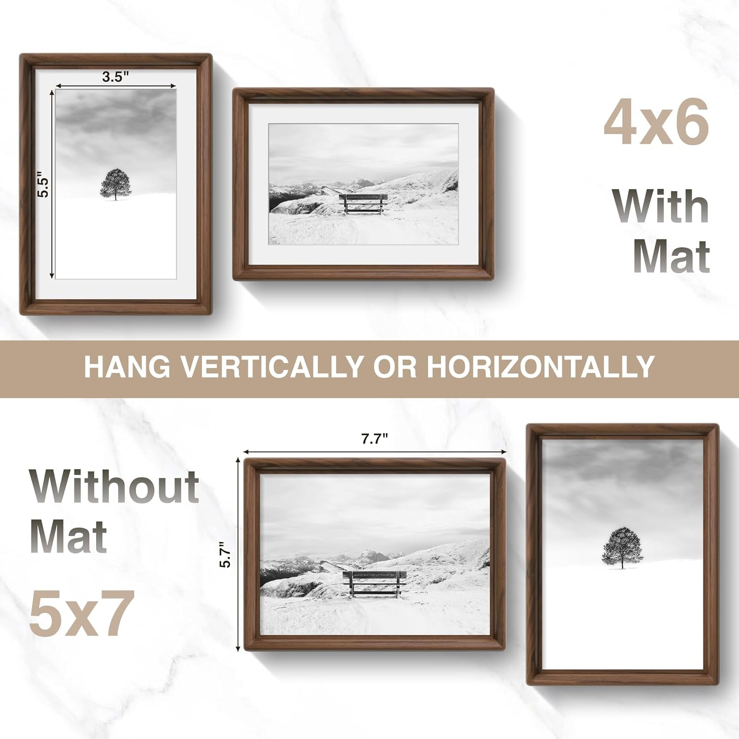 5x7-picture-frame-solid-walnut-wood-frame-with-mat-for-4x6-photo