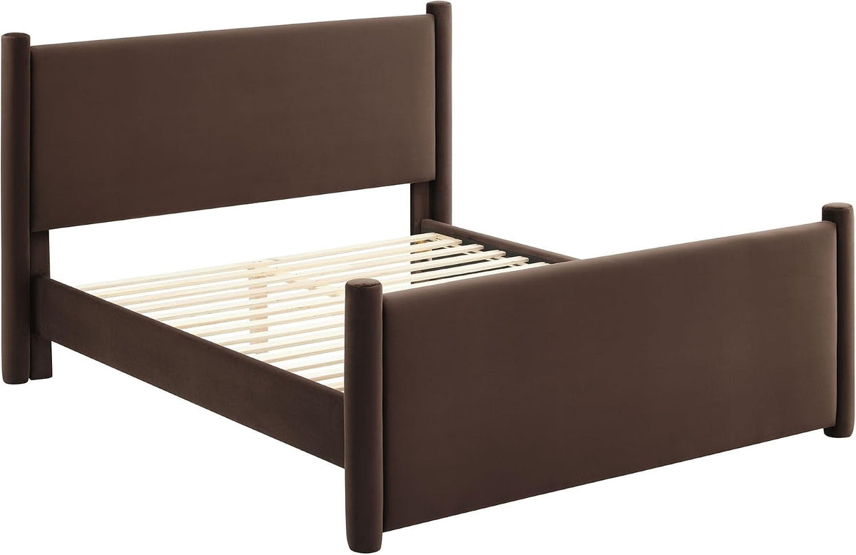 rael-queen-platform-bed-frame-with-upholstered-headboard-and-footboard-in-chocolate-brown-stain-resistant-performance-velvet-queen-size-bed-with-rounded-posts