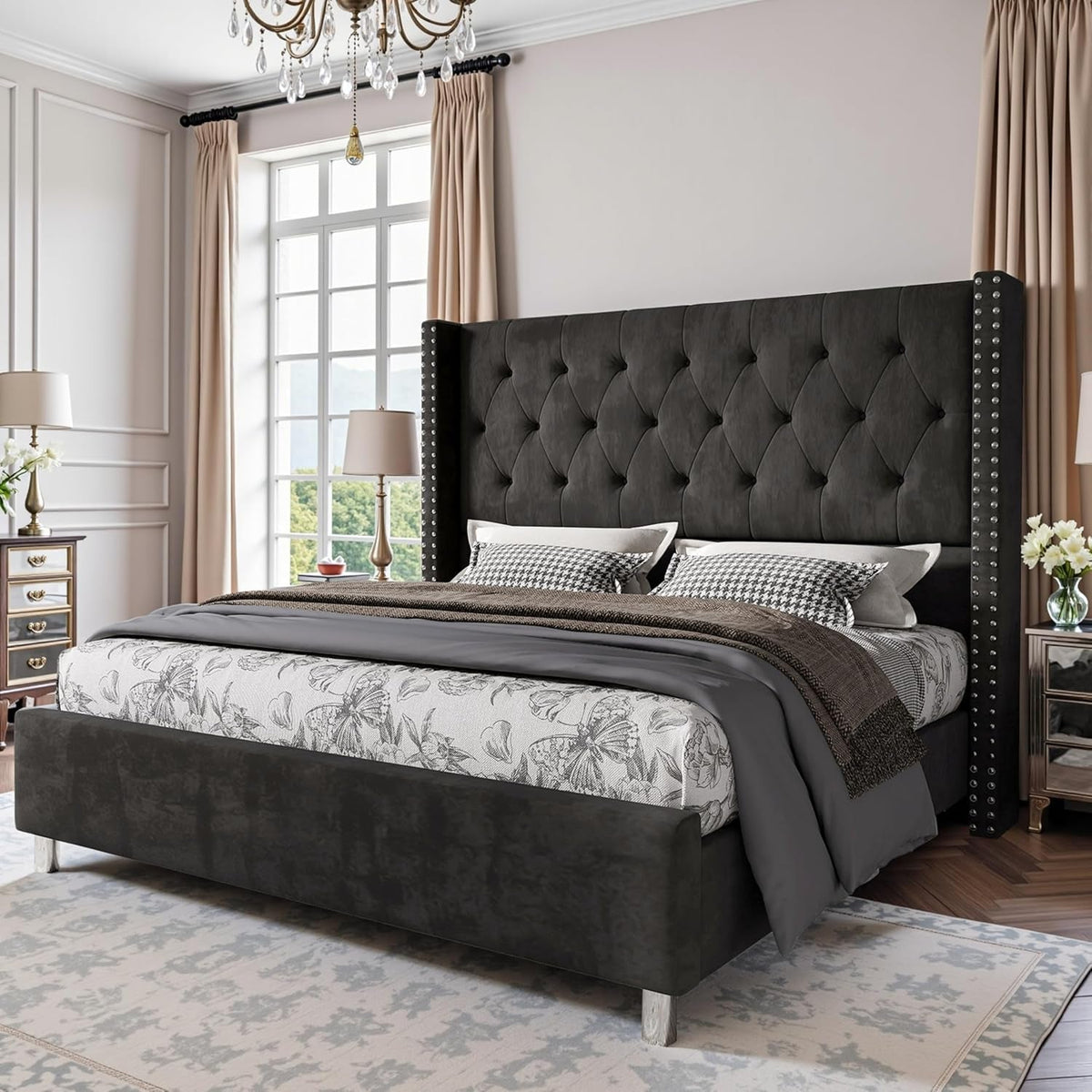 queen-velvet-bed-frame-with-49-2-tall-wingback-headboard-black