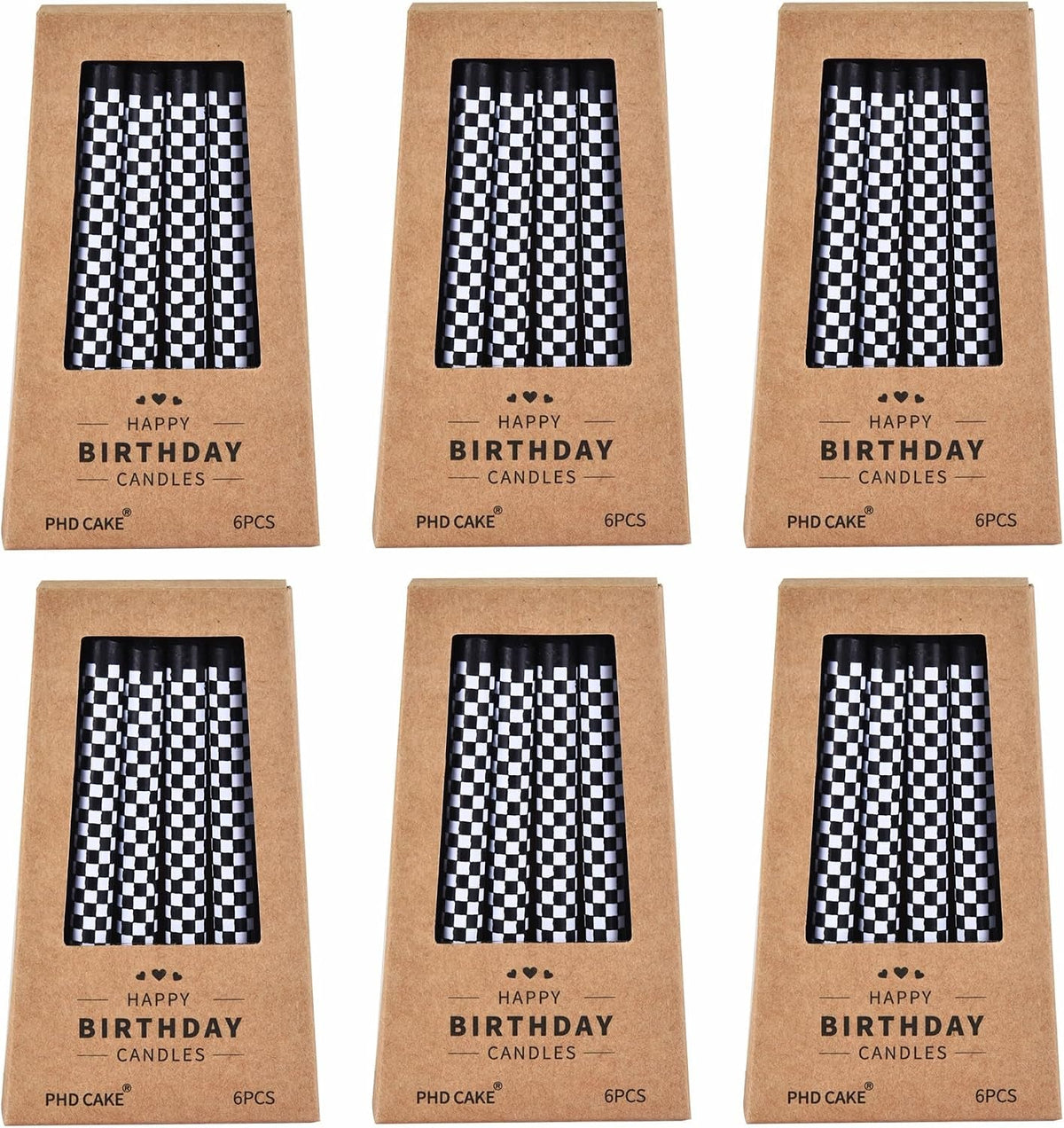 36-pcs-racing-cars-themed-birthday-candles-black-and-white-checkered-flag-candles-kids-party-decoration