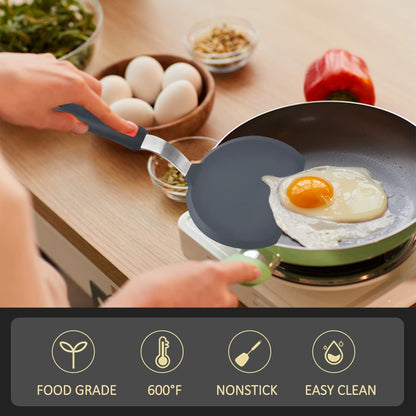Silicone Spatula Turner Set of 3, 600°F Heat Resistant, BPA Free | Flexible Spatulas for Nonstick Cookware, Cooking, Flipping, Egg & Pancake, Non Scratch Kitchen Utensils, Dishwasher Safe2