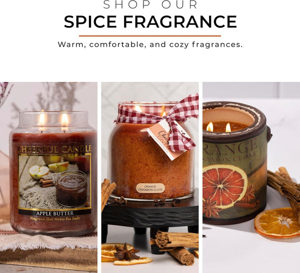 — Orange Cinnamon Clove - 34Oz Papa Scented Candle Jar with Lid - Keepers of the Light - 155 Hours of Burn Time, Gift for Women, Orange4