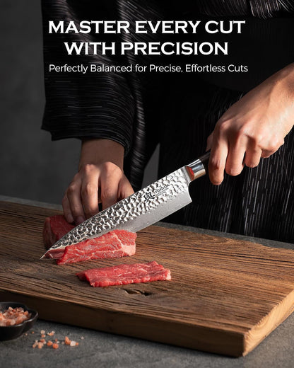 Japanese Chef Knife, 67-Layer Damascus Steel 8 Inch Kitchen Knife with AUS-10 Core, Professional Hand Forged Gyuto Knife with Gift Box, Ergonomic Handle, Ideal Valentine'S Day Gifts for Men Women4