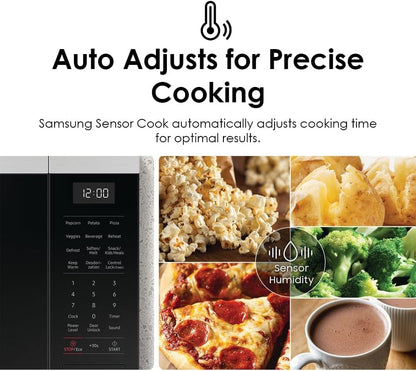 SAMSUNG 1.9 Cu. Ft. Countertop Microwave with Sensor Cooking, Stainless Steel, MS19DG8500SRAA3