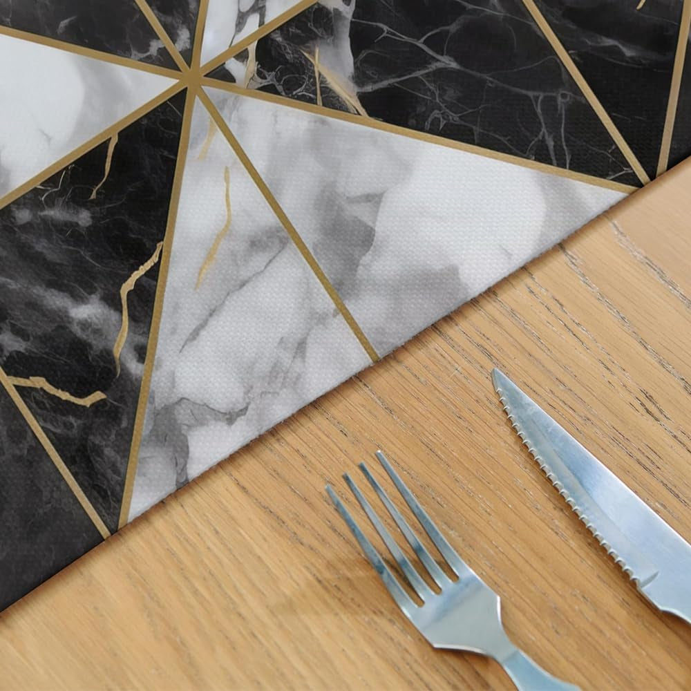 12x18-black-and-white-marble-geometric-placemats-set-of-4-washable-thick-place-mats-kitchen-table-mats-decorative-linen-fabric-table-mat-for-dining-decoration-table-kitchen-home-decor