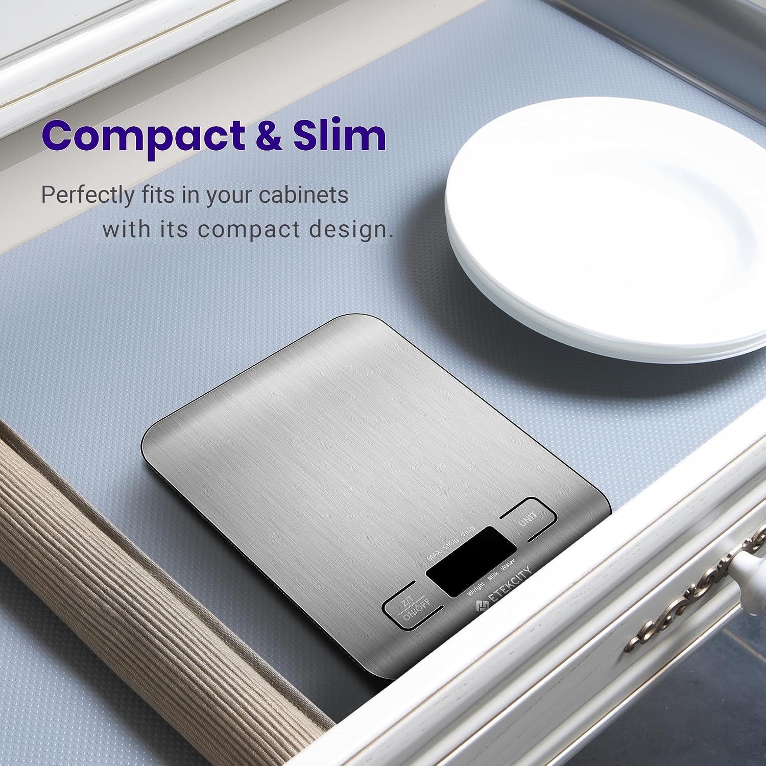 food-kitchen-scale-digital-grams-and-ounces-11lb-tare-function-ideal-for-baking-weight-loss-keto-meal-prep-packages-liquids-and-jewelry-304-stainless-steel