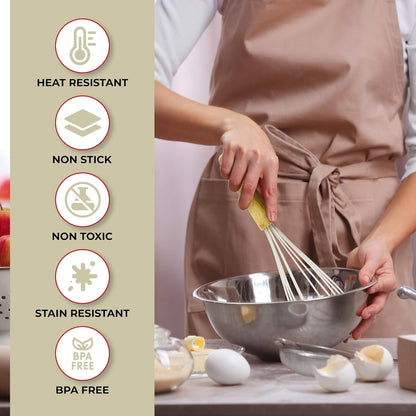 50 PCS Silicone Kitchen Utensils Set Complete Kitchen Set - 800°F Heat Resistant Non-Stick Premium Silicone Cooking Utensils W Wooden Handles - Can Opener, Masher, Turner, Silicone Spatula Set4