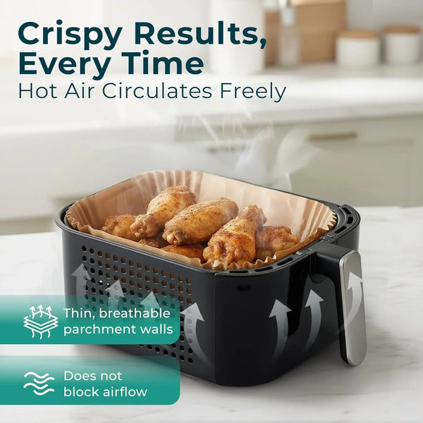Cathy Yoder'S XL Rectangle Air Fryer Liners, 128 PCS 10.6 Inch Air Fryer Liners Disposable Rectangular, 8-12 QT Easy Cleanup Rectangular-Shape Airfryer Liner Parchment Paper for Cooking & Baking6