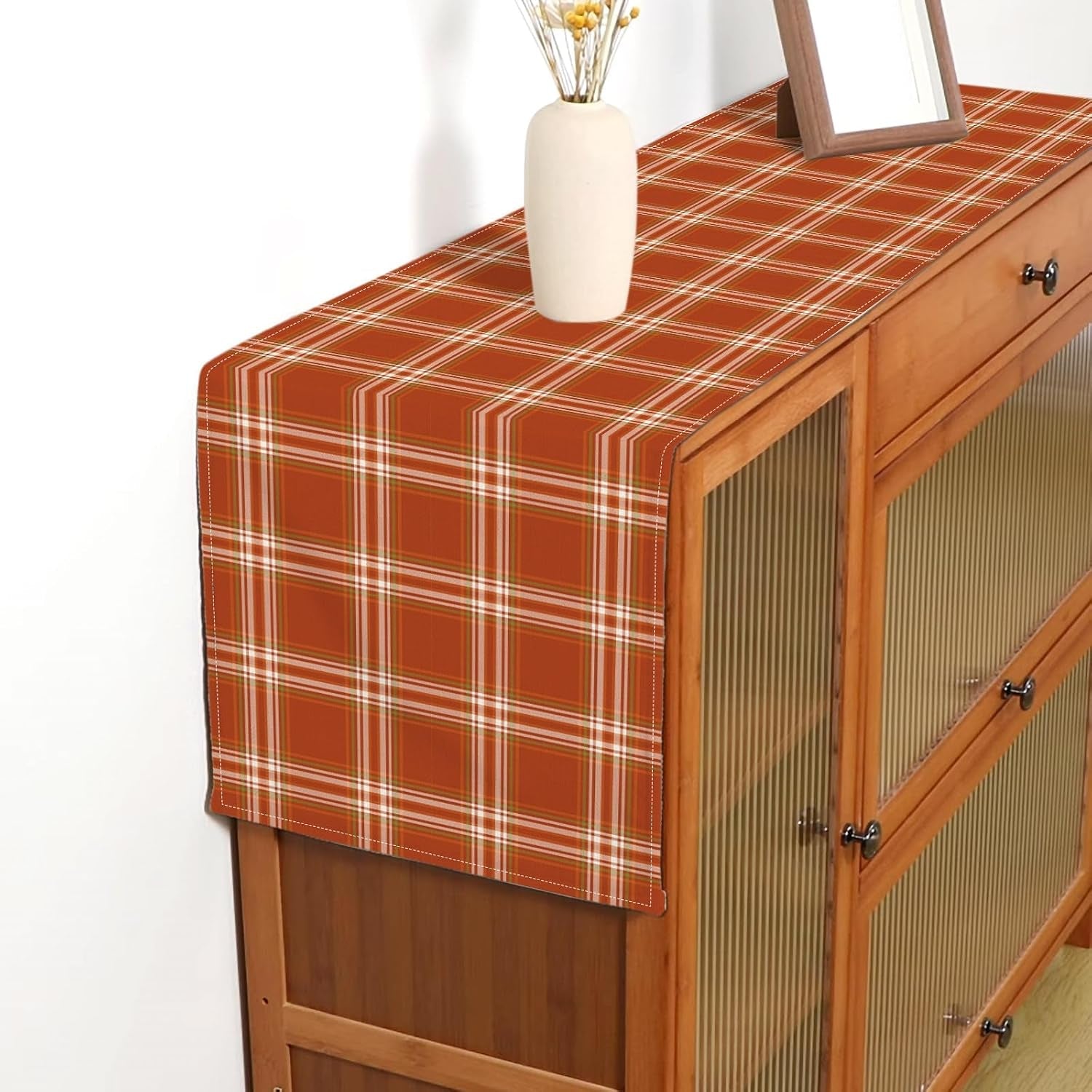 thanksgiving-table-runner-orange-fall-plaid-autumn-harvest-checkered-tartan-decoration-seasonal-dining-room-home-kitchen-table-decor