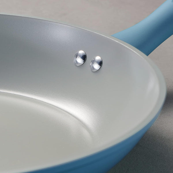 Solara 14-Pc Ceramic Non Stick Pots and Pans Set with Lids | Heavy-Gauge Aluminum Cookware Kitchen Set with Ceramic Nonstick Coating, Dishwasher and Oven Safe - Blue9