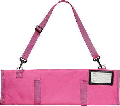 7-Pocket Knife Roll Storage Bag, Pink4