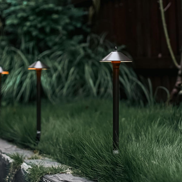 Malibu Low Voltage Pathway Lights, 10W Pro Style Halogen Landscape Lighting, 2Pack 2700K Warm White Path Light, 12V AC Bronze Outdoor Walkway Lights for Yard Garden 8308-91038