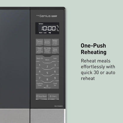 Panasonic Microwave Oven NN-SN686S Stainless Steel Countertop/Built-In with Inverter Technology and Genius Sensor, 1.2 Cubic Foot, 1200W12