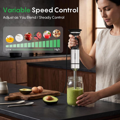 Immersion Blender Handheld, Hand Blender with Variable Speed Trigger | Anti-Scratch Stainless Steel Shaft, Stick Mixer for Soups, Shakes, Baby Food & Puree4