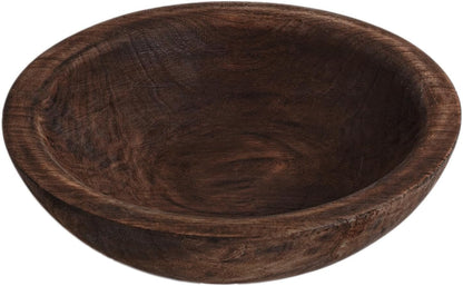 Wooden Decorative Bowl, Farmhouse Centerpiece(Brown) | Rustic Home Decor, Farmhouse Decor, Dough Bowl1