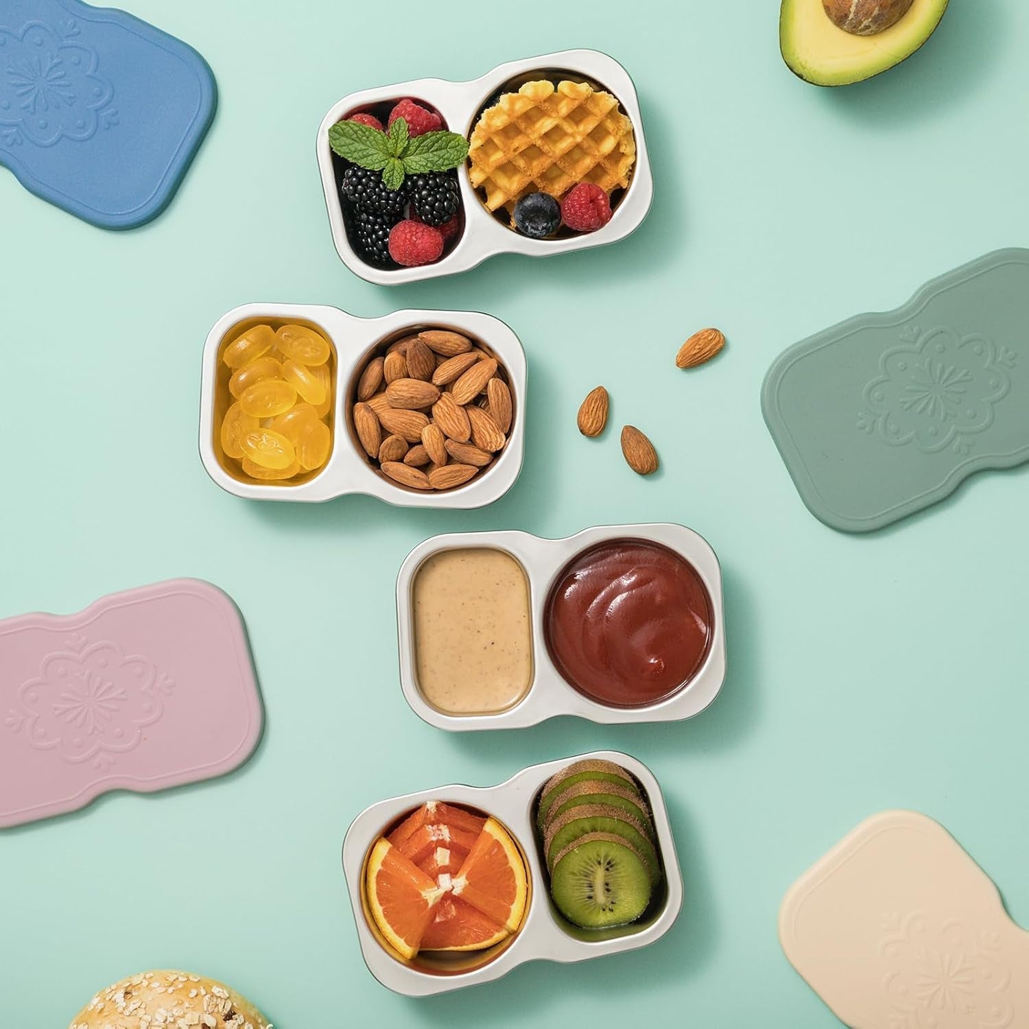 4-pack-small-stainless-steel-2-compartment-snack-containers-with-lids-reusable-snack-pack-containers-lunch-box-accessories-double-compartment-salad-dressing-containers-to-go-5-3oz