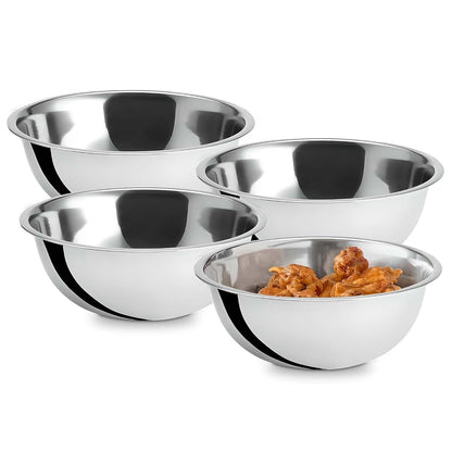 4-Pack 3 Quart Mixing Bowls | Set of 4 | 9.75" Stainless Steel1