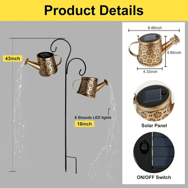 Solar Watering Can Lights Outdoor IP65 Waterproof Garden Light for Yard5