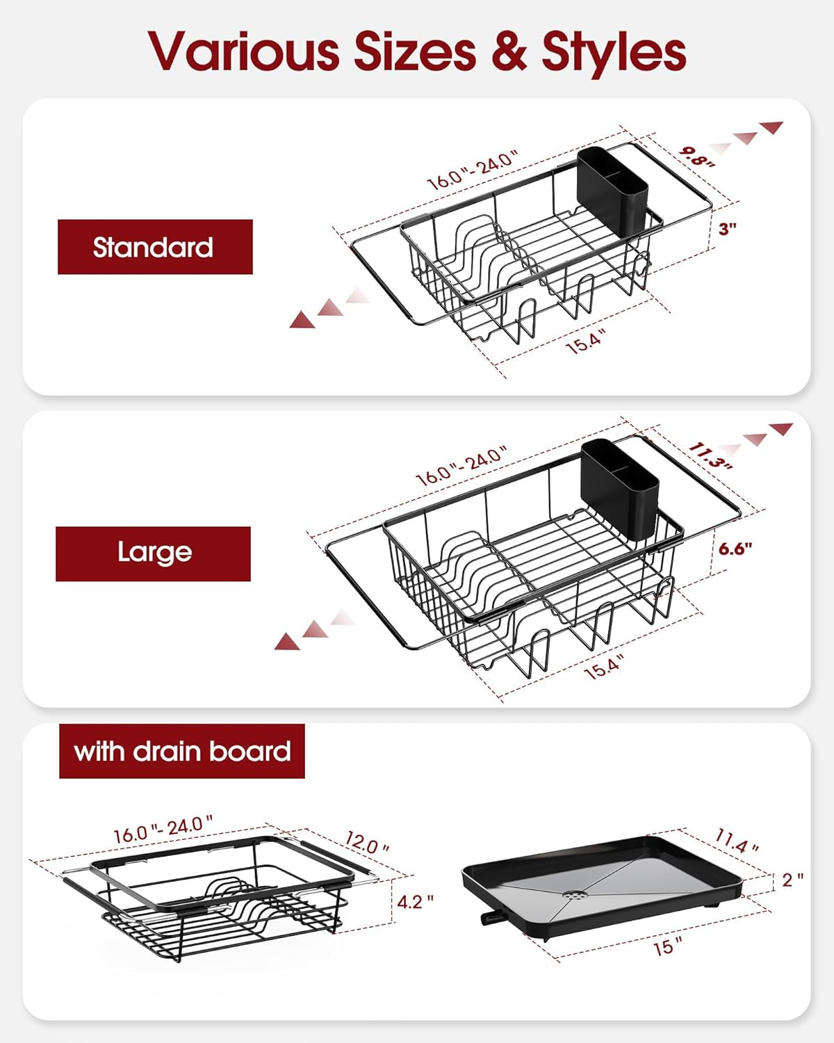 dish-drying-rack-in-sink-expandable-stainless-steel-dish-rack-over-the-sink-kitchen-sink-drain-strainer-with-cutlery-holder-cup-holders-15-4-x-9-8-x-3-0-inch-black