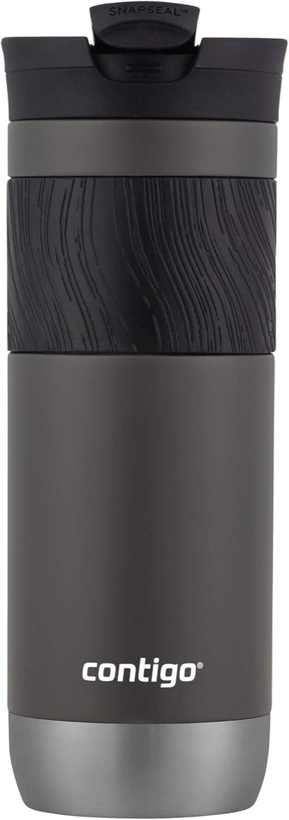 Contigo Byron Vacuum-Insulated Stainless Steel Travel Mug with Leak-Proof Lid, Reusable Coffee Cup or Water Bottle, Bpa-Free, 20Oz 2-Pack in Sake & Blue Corn Perfect for Hot and Cold Beverages2
