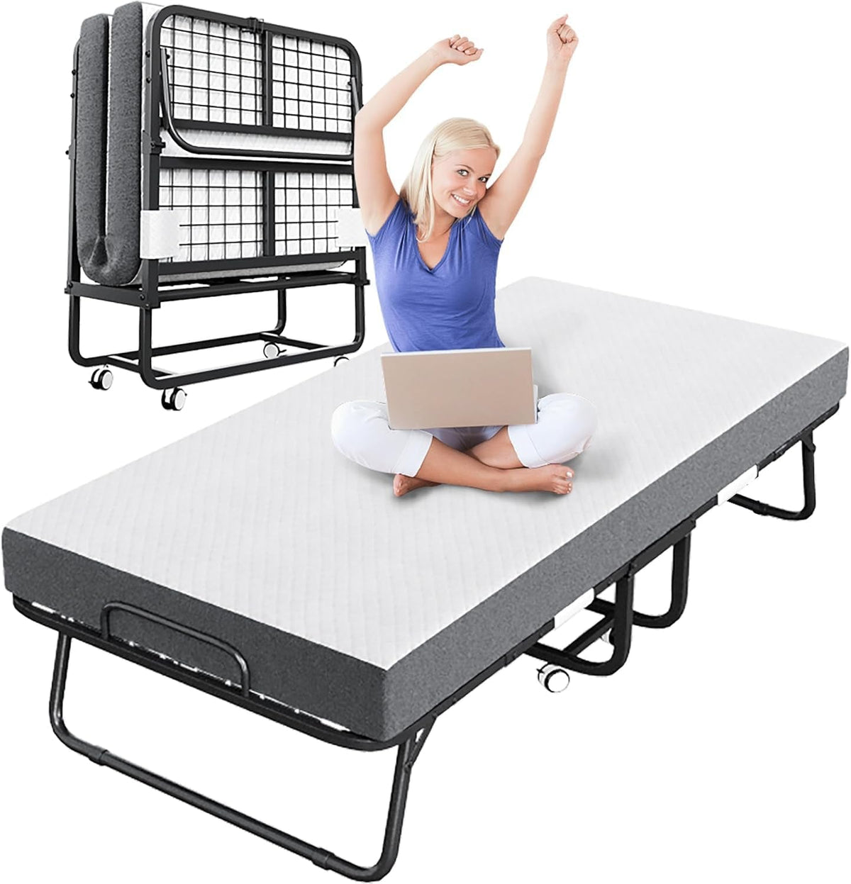 folding-bed-with-mattress-portable-rollaway-bed-for-adults-foldable-cot-size-bed-frame-with-5-memory-foam-mattress-and-storage-cover-guest-day-bed-with-metal-fold-up-bed-on-wheels-75x31