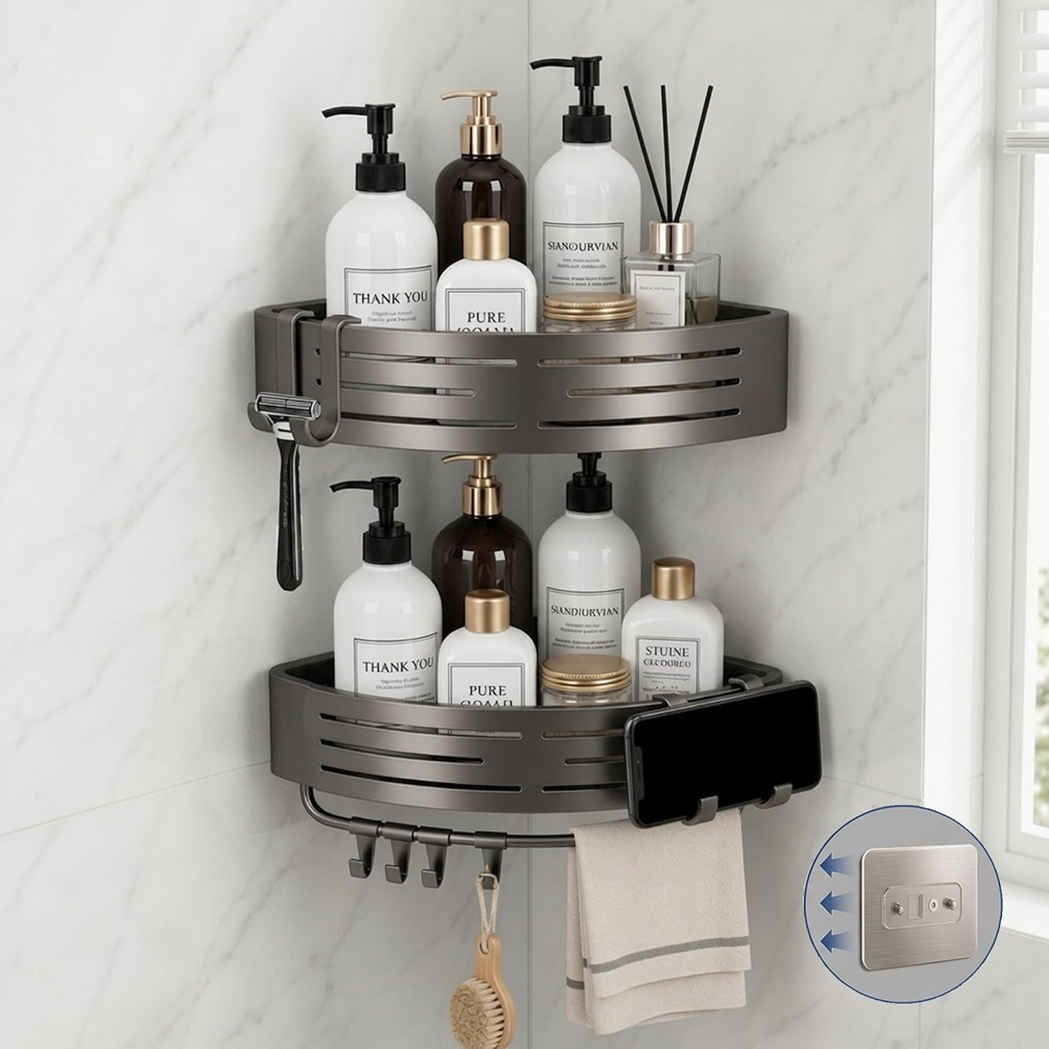 corner-shower-caddy-rustproof-aluminum-with-no-drill-adhesive-wall-mount