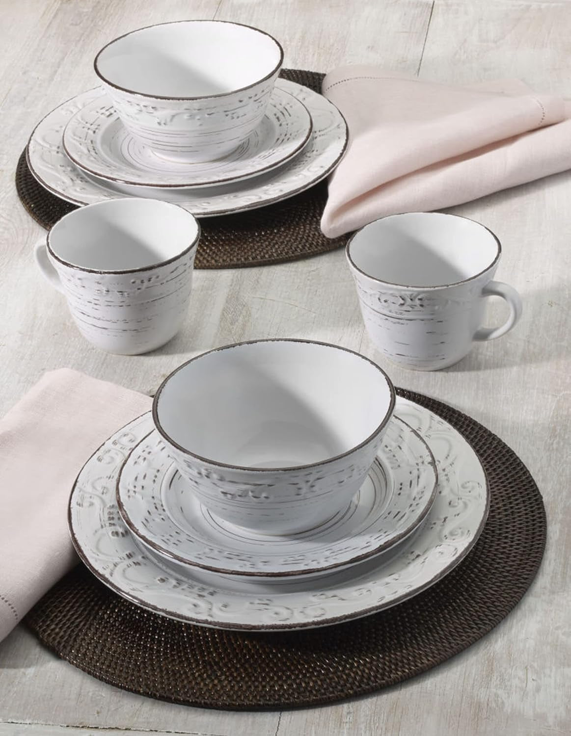 trellis-white-16-piece-stoneware-dinnerware-set-service-for-4-distressed-white-finish-microwave-dishwasher-safe-plates-and-bowls