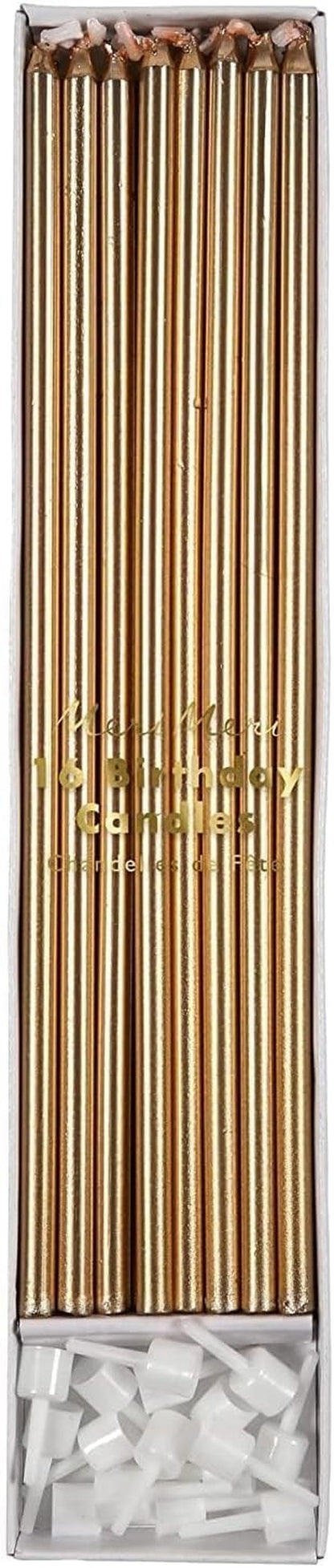 Long Birthday Candles for Cake (Pack of 16)4
