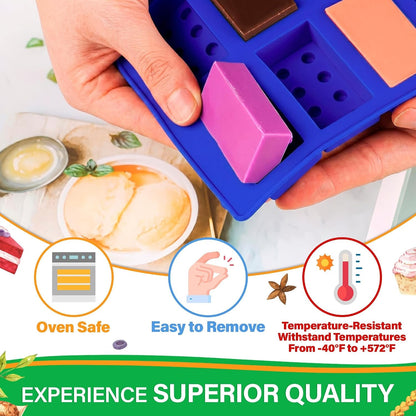 6 Pcs Robot & Bricks Silicone Molds for Chocolate and Candy | Chocolate Molds for Baking, Ice, Gummy & Cake Decorating; Non-Stick; Heat-Resistant; Dishwasher Safe; for Themed Party Treats4