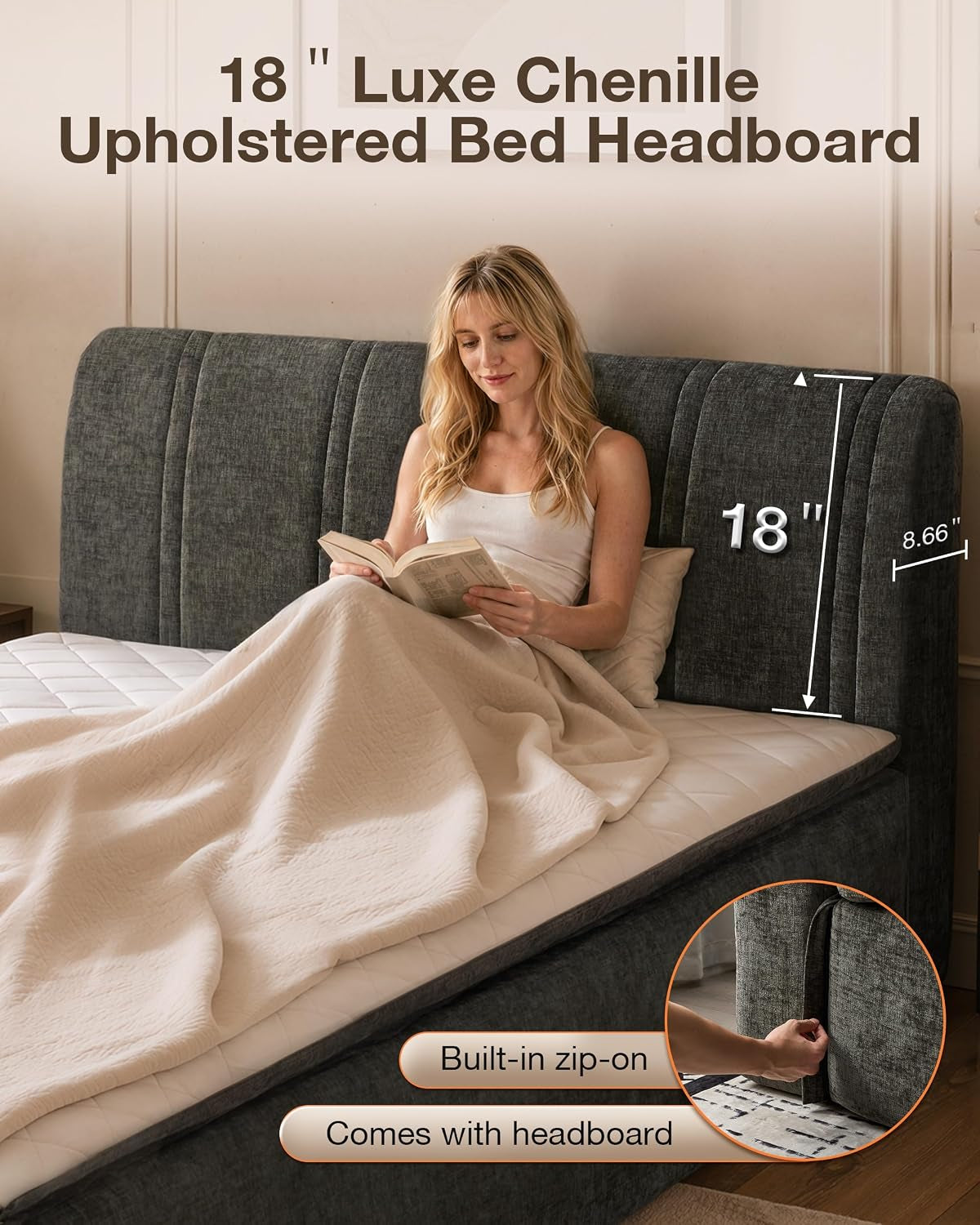 full-size-boneless-bed-frame-with-mattress-assembly-free-cloud-bed-gray