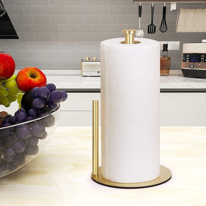 Gold Countertop Paper Towel Holder, Stainless Steel, Modern Kitchen and Bathroom Organization2