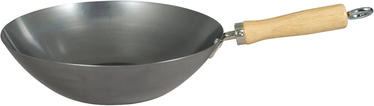 12108410-carbon-steel-wok-with-wood-handle-27cm-10-5-inch-silver-lacquer-finish